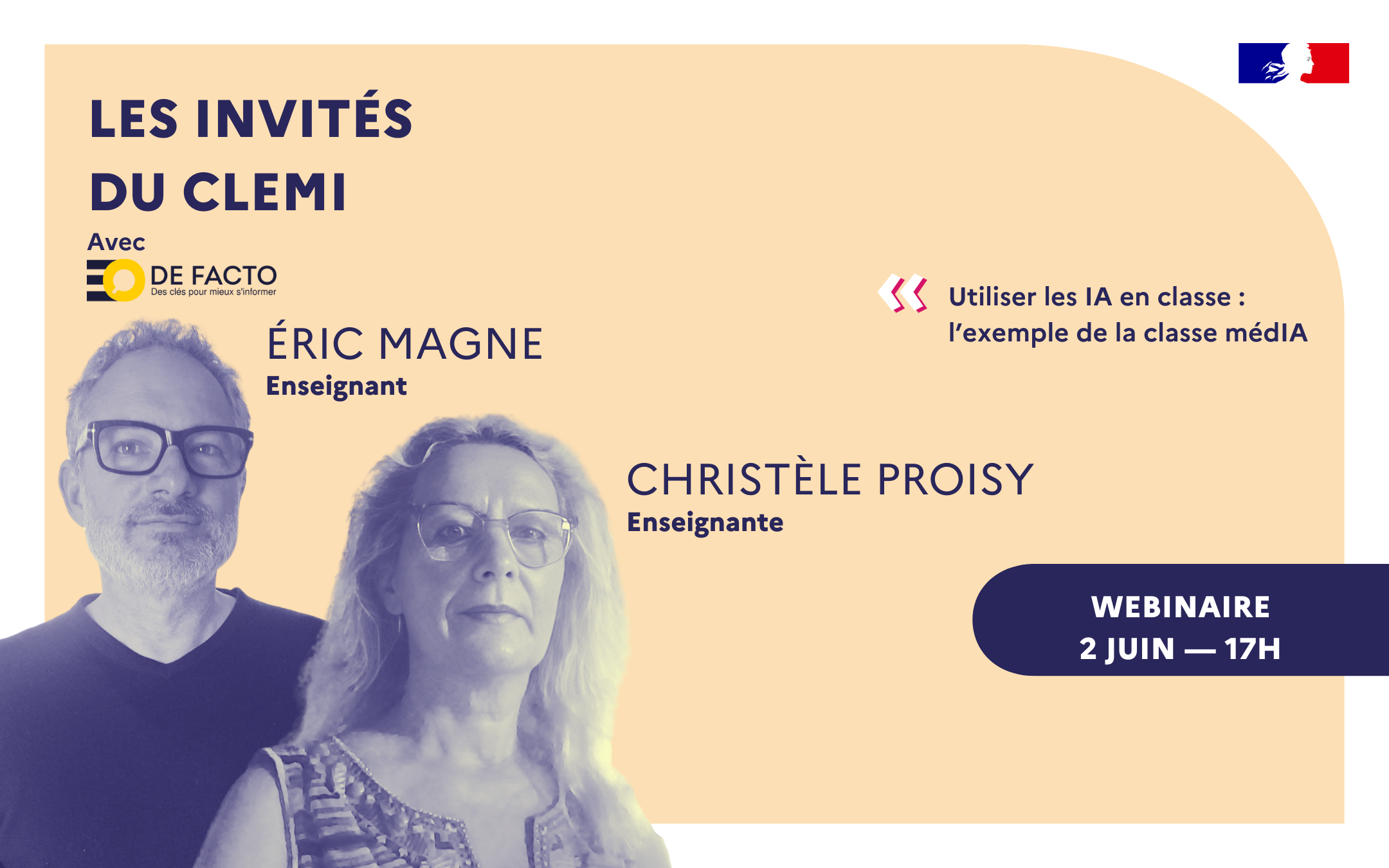 Visuel "Les invités" du 2 juin - Christèle Proisy et Eric Magne