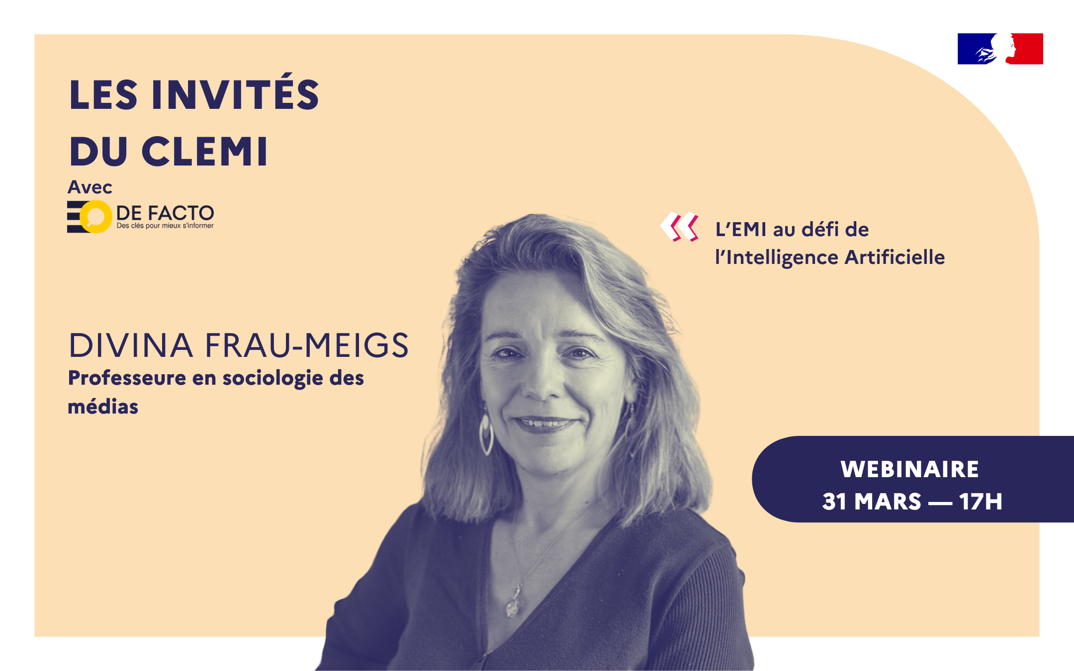 Visuel "Les invités" du 31 mars - Divina Frau-Meigs