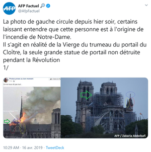 Tweet de l'AFP factuel