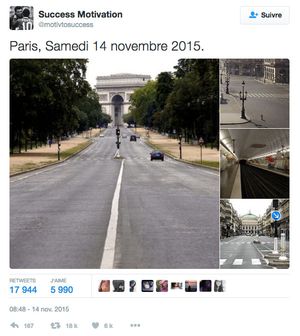 Champs-Elysées, Paris, novembre 2015