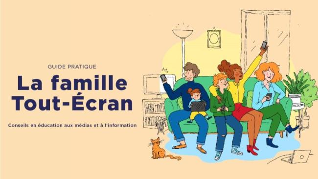 Visuel du Guide pratique "La famille Tout-écran"