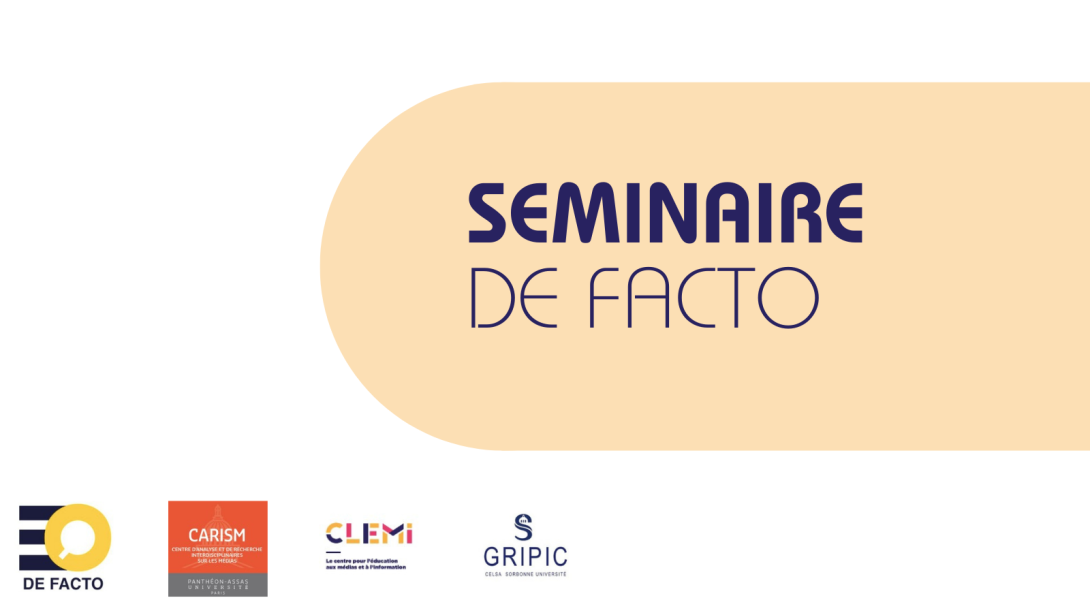 Mardi 20 janvier, nouveau séminaire DE FACTO