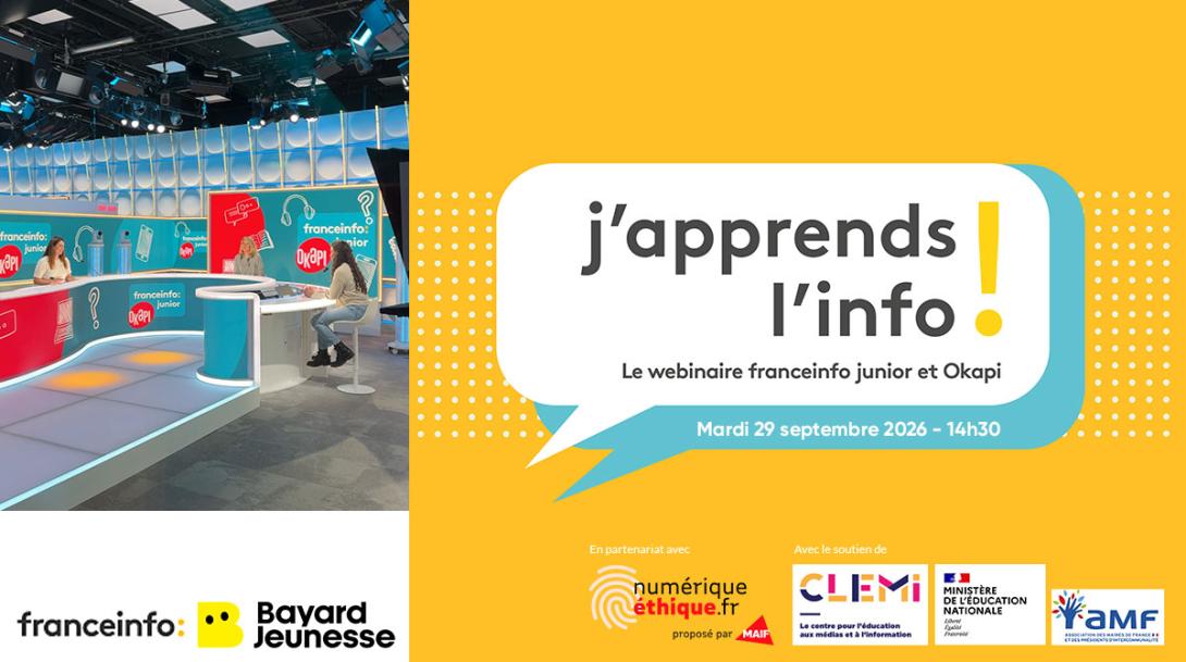 Webinaire franceinfo junior et Okapi : “À quoi ça sert les journalistes ?”